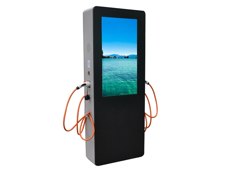 Andriod WiFi Touch Digital Sinage Media 43 Inch Intelligent Double Gun Charging Pile Outdoor Advertising Machine LED Digital Signage