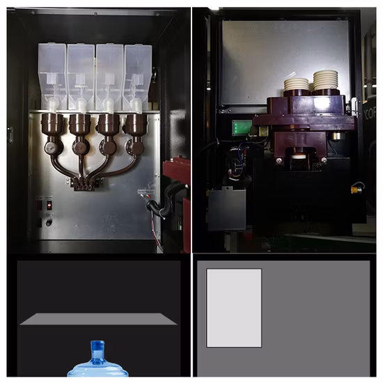 GS Professional OEM/ODM Machine de vente de café cappuccino debout entièrement automatique avec pièces de monnaie et factures Fabrication de distributeurs automatiques de café avec écran tactile